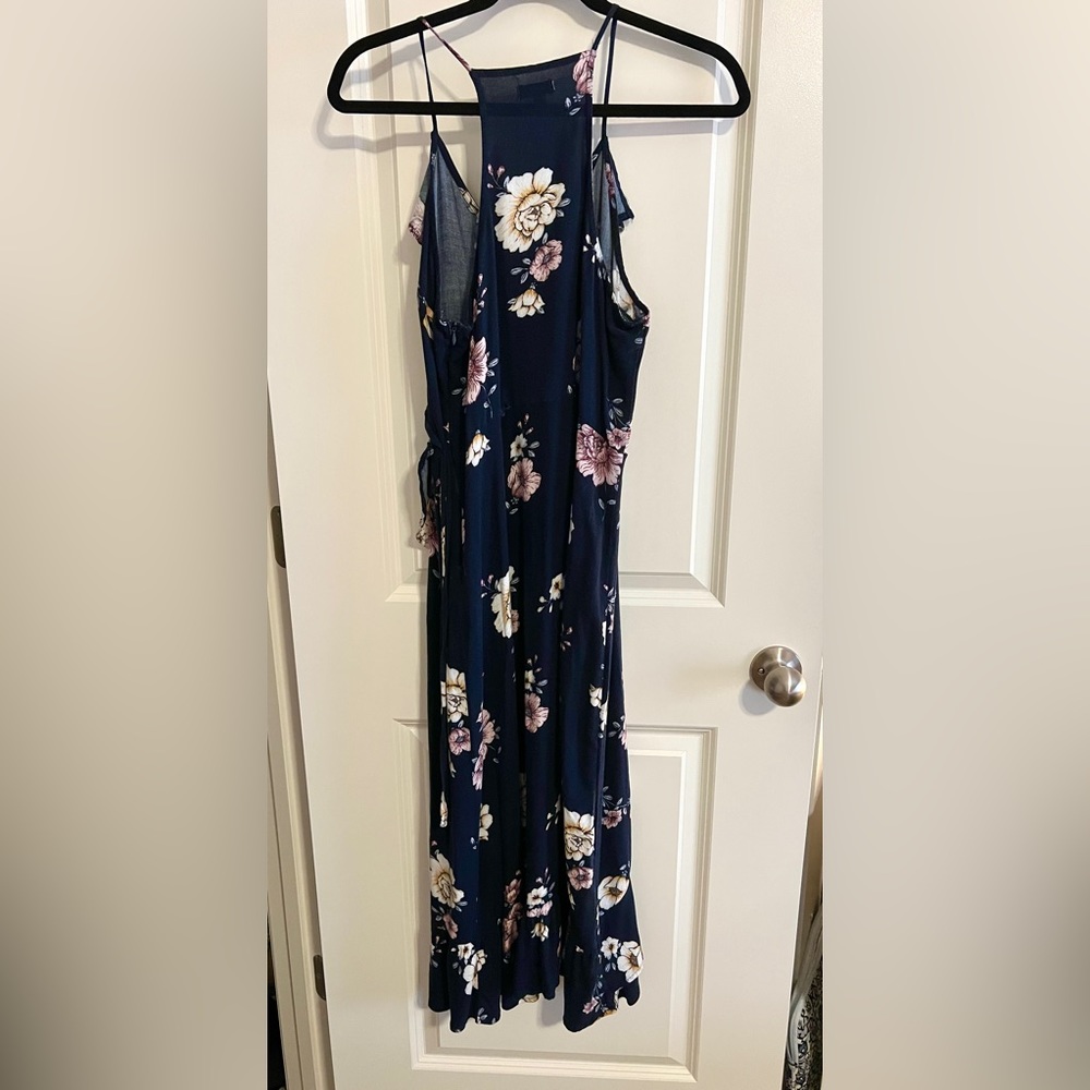 Floral Ruffled Wrap Dress